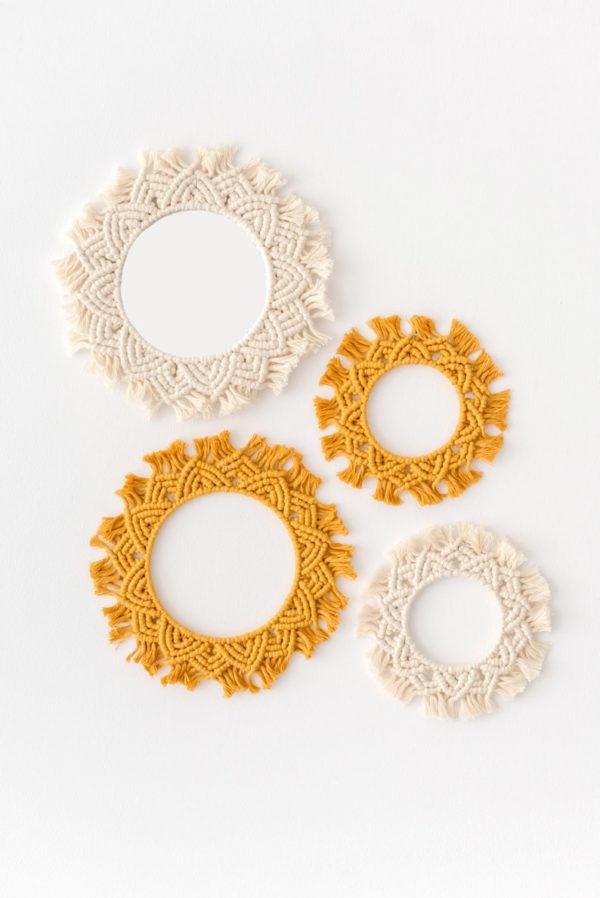 Miroir mandala corde macramé bohème rond décoration murale – Image 5