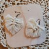 Boucles d'oreilles feuilles pendantes macramé bohème apprêts bronze – Image 4