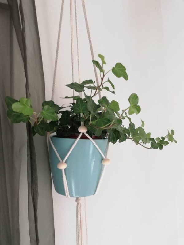 Suspension Plante ajustable corde perles Macramé – Image 2