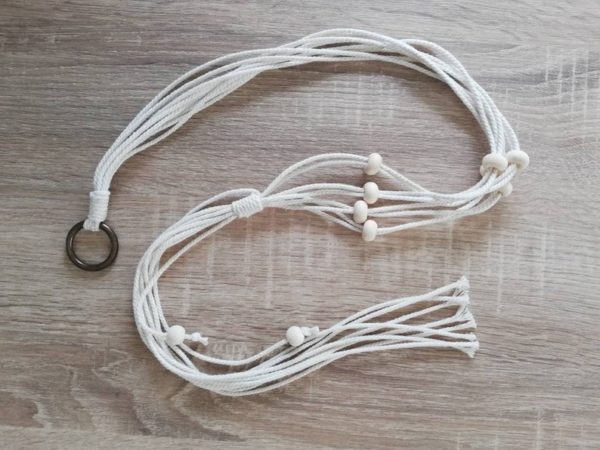 Suspension Plante ajustable corde perles Macramé – Image 4