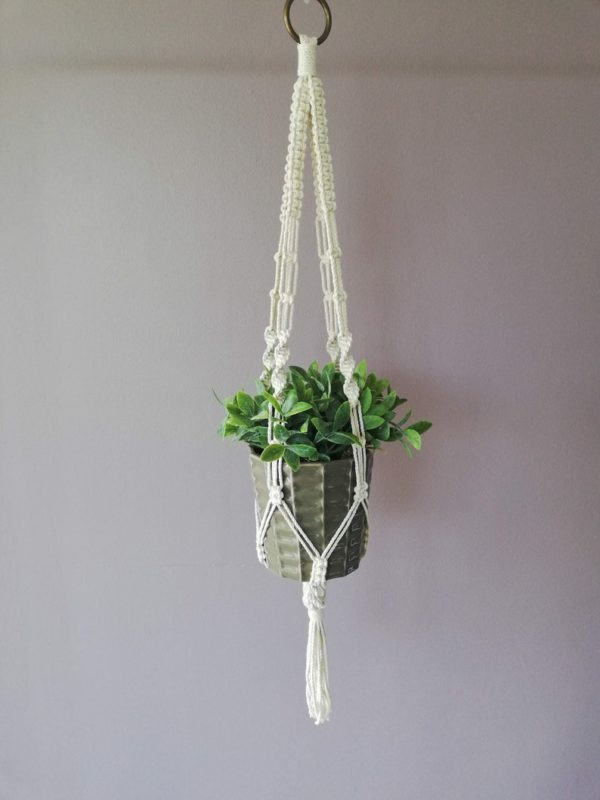 Suspension Plante corde Macramé Ecru – Image 2