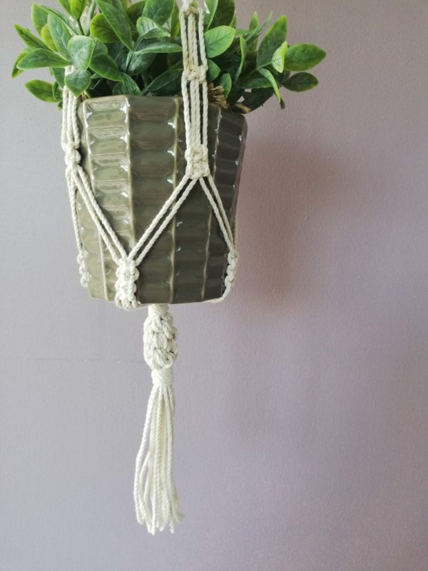 Suspension Plante corde Macramé Ecru – Image 3