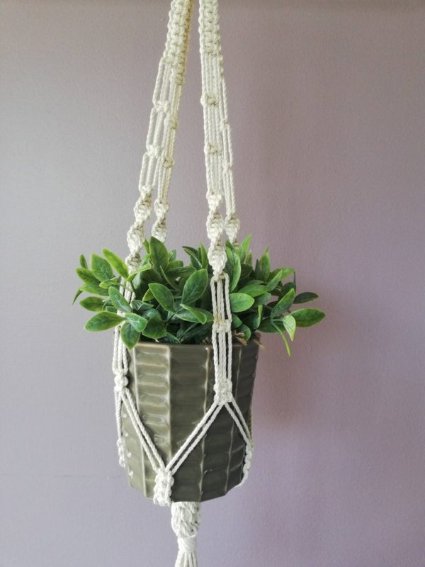 Suspension Plante corde Macramé Ecru – Image 4