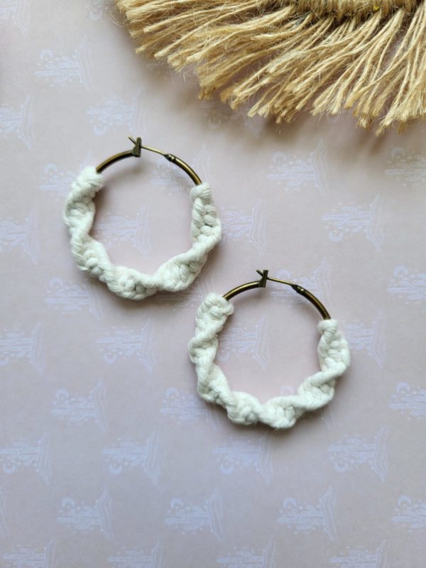 Créoles macramé coloris aux choix – Image 4