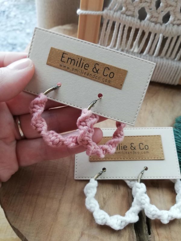 Créoles macramé coloris aux choix – Image 3