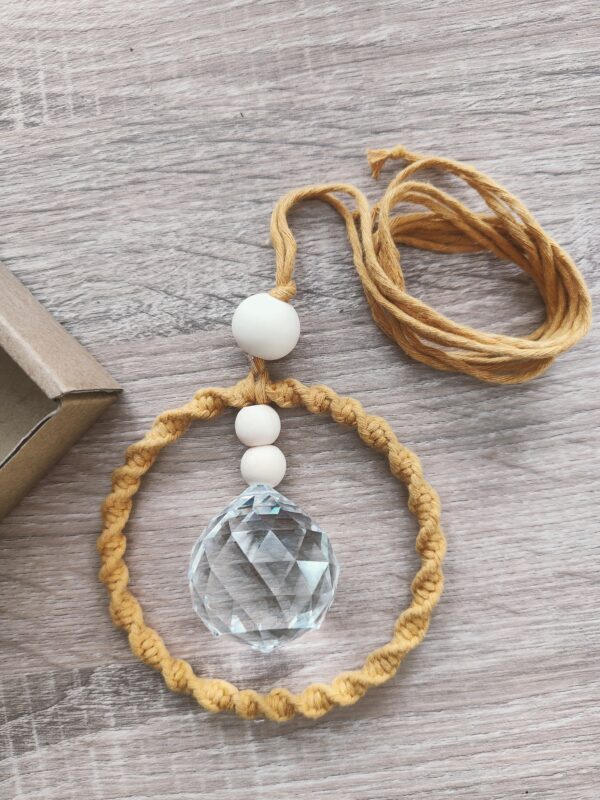 Sun Catcher - décoration macramé bohème, pampille verre reflets soleil – Image 7