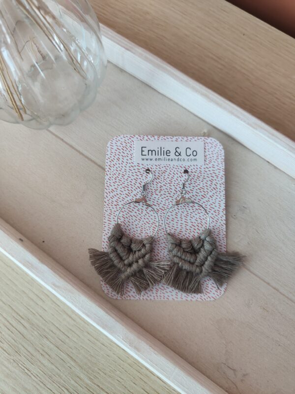 Boucles créoles macramé coloris aux choix – Image 4