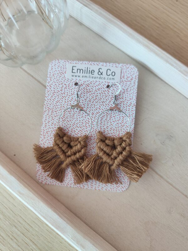 Boucles créoles macramé coloris aux choix – Image 5