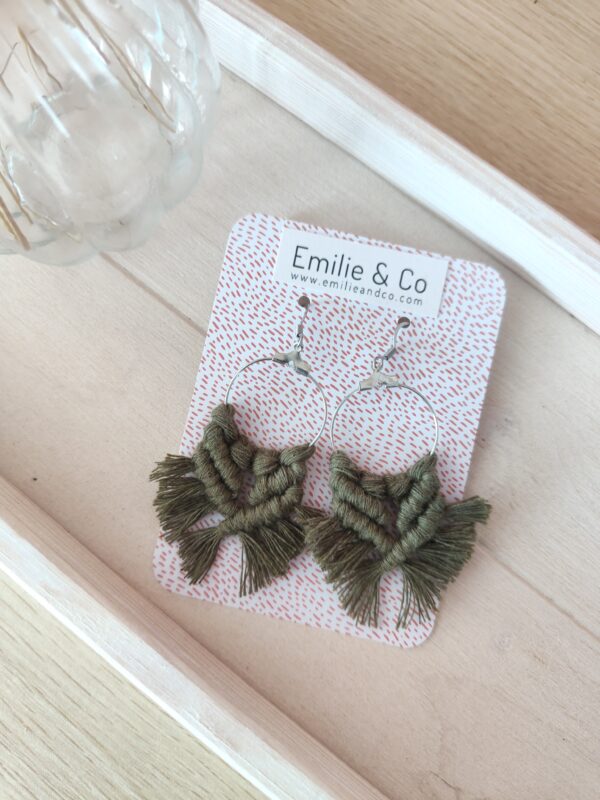 Boucles créoles macramé coloris aux choix – Image 7