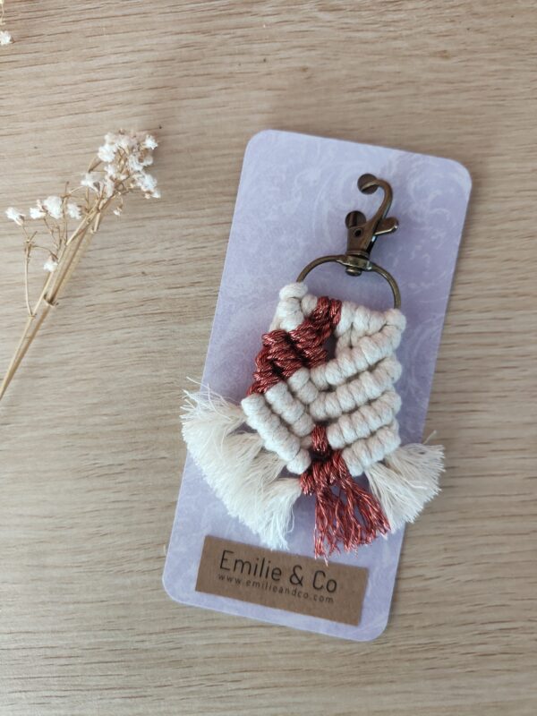 Porte clé/bijoux de sac ou banane Macramé – Image 6